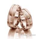 Trauringe Rotgold mit Brillant