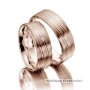 Trauringe Rotgold mit Brillant