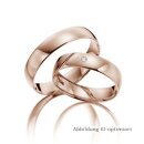 Trauringe Rotgold mit Brillant