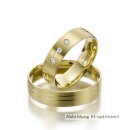 Trauringe Gelbgold mit Brillant