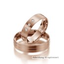 Trauringe Rotgold mit Brillant
