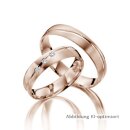 Trauringe Rotgold mit Brillant