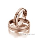 Trauringe Rotgold mit Brillant