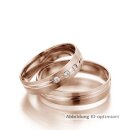 Trauringe Rotgold mit Brillant