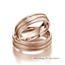 Trauringe Rotgold mit Brillant