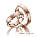 Trauringe Rotgold mit Brillant