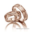 Trauringe Rotgold mit Brillant