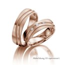 Trauringe Rotgold mit Brillant
