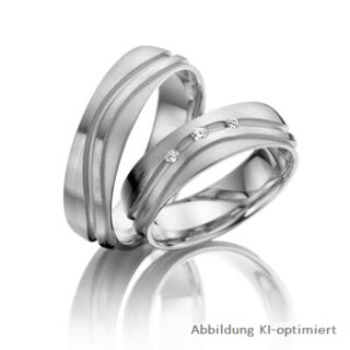 Trauringe Platin mit Brillant