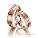 Trauringe Rotgold mit Brillant