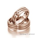Trauringe Rotgold mit Brillant