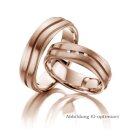 Trauringe Rotgold mit Brillant