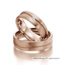 Trauringe Rotgold mit Brillant