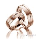 Trauringe Rotgold mit Brillant