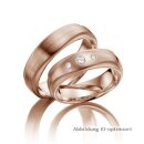Trauringe Rotgold mit Brillant