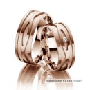 Trauringe Rotgold mit Brillant