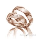 Trauringe Rotgold mit Brillant