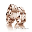 Trauringe Rotgold mit Brillant