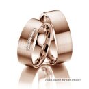 Trauringe Rotgold mit Brillant