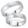 Trauringe / Partnerringe Silber mit Zirkonia