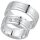 Trauringe / Partnerringe Silber mit Zirkonia