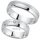 Trauringe / Partnerringe Silber mit Zirkonia