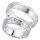 Trauringe / Partnerringe Silber mit Zirkonia