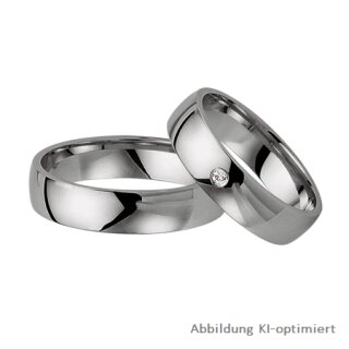 Trauringe Platin mit Brillant