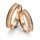 Trauringe Palladium/Rotgold mit Brillant