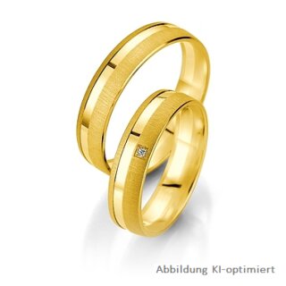 Trauringe Gelbgold mit Brillant