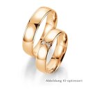 Trauringe Rotgold mit Brillant