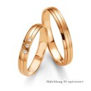 Trauringe Rotgold mit Brillant