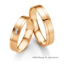 Trauringe Rotgold mit Brillant