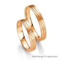 Trauringe Rotgold mit Brillant