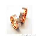 Trauringe Weißgold/Rotgold mit Brillant