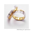 Trauringe Weißgold/Gelbgold mit Brillant