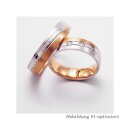 Trauringe Weißgold/Rotgold mit Brillant
