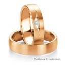 Trauringe Rotgold mit Brillant