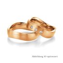 Trauringe Rotgold mit Brillant