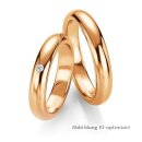 Trauringe Rotgold mit Brillant