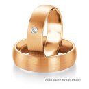 Trauringe Rotgold mit Brillant