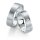Eheringe einfarbig Platin mit Diamant