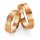 Eheringe einfarbig 375er Rotgold mit Diamant