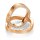 Eheringe einfarbig 375er Rotgold mit Diamant