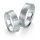 Eheringe einfarbig Platin mit Diamant