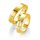 Eheringe einfarbig 375er Gelbgold mit Diamant