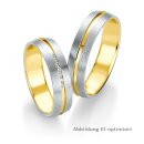 Eheringe zweifarbig 585er Weißgold/Gelbgold mit...