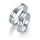 Eheringe einfarbig Platin mit Diamant