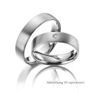 Trauringe einfarbig Platin mit Brillant