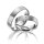 Trauringe einfarbig Platin mit Brillant